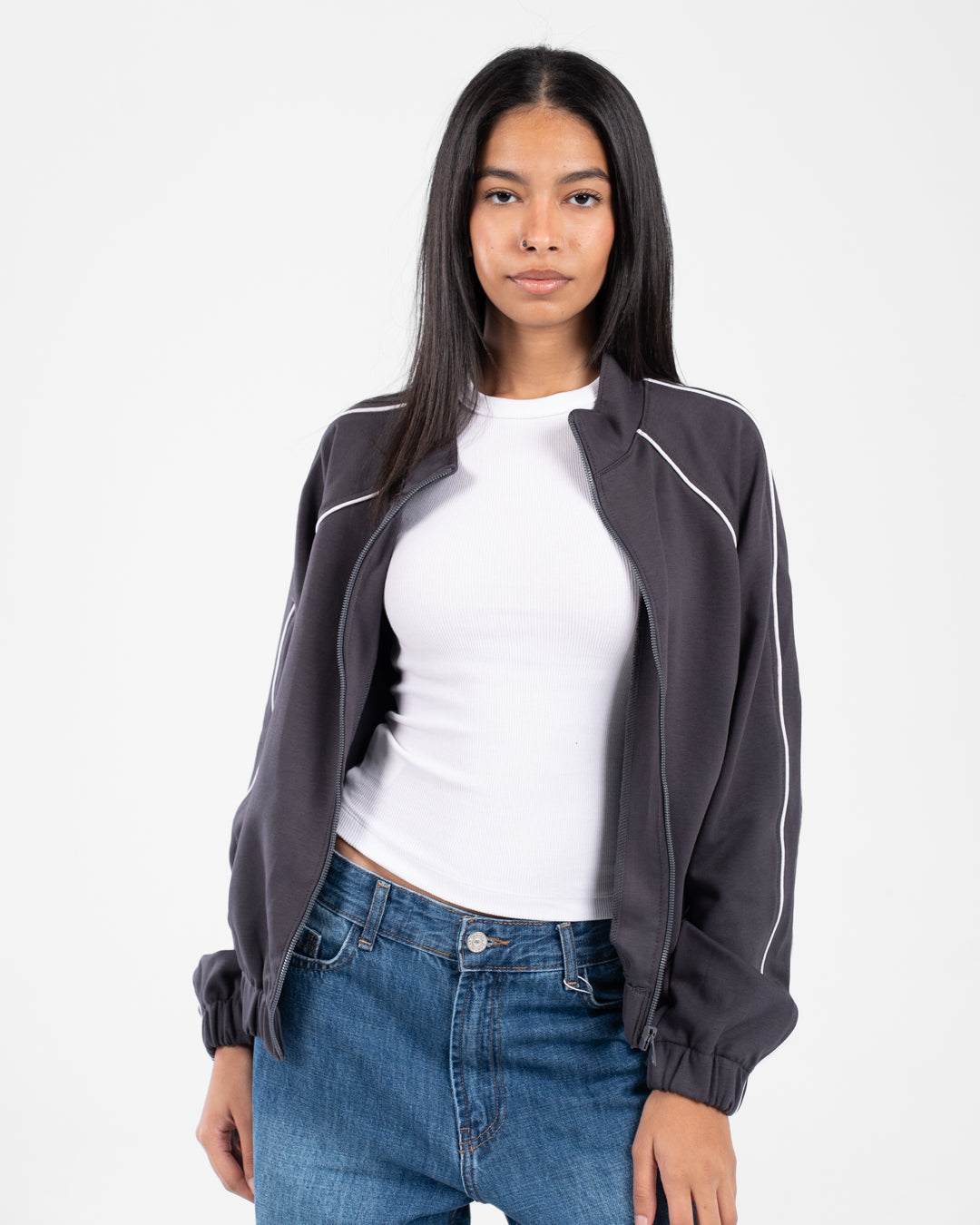 Women Zippered Sweatshirt