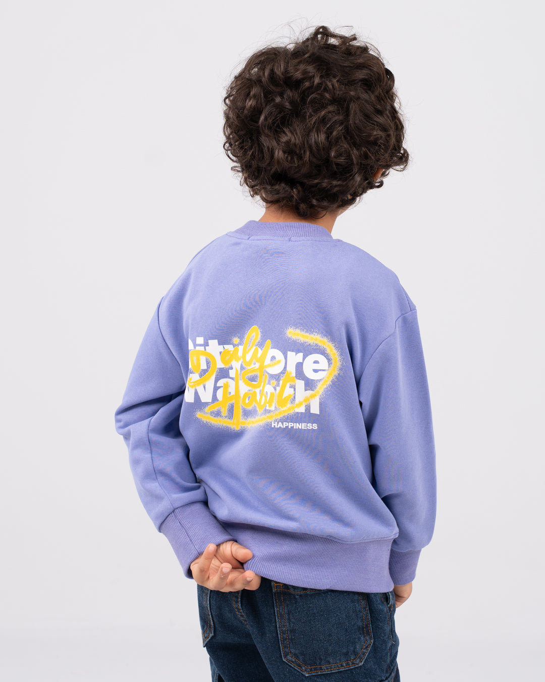 سويت شيرت مطبوع للأولاد برقبة دائرية