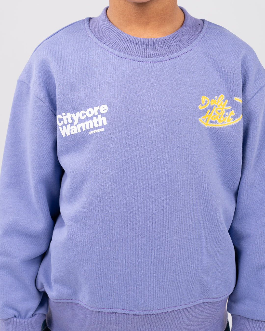 سويت شيرت مطبوع للأولاد برقبة دائرية