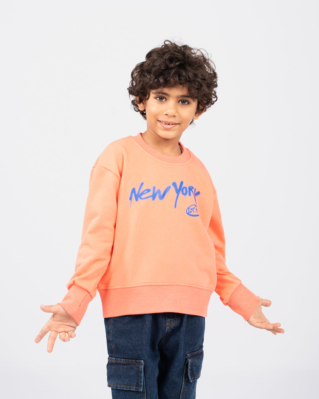 Round Neck New York Boy SweatShirt