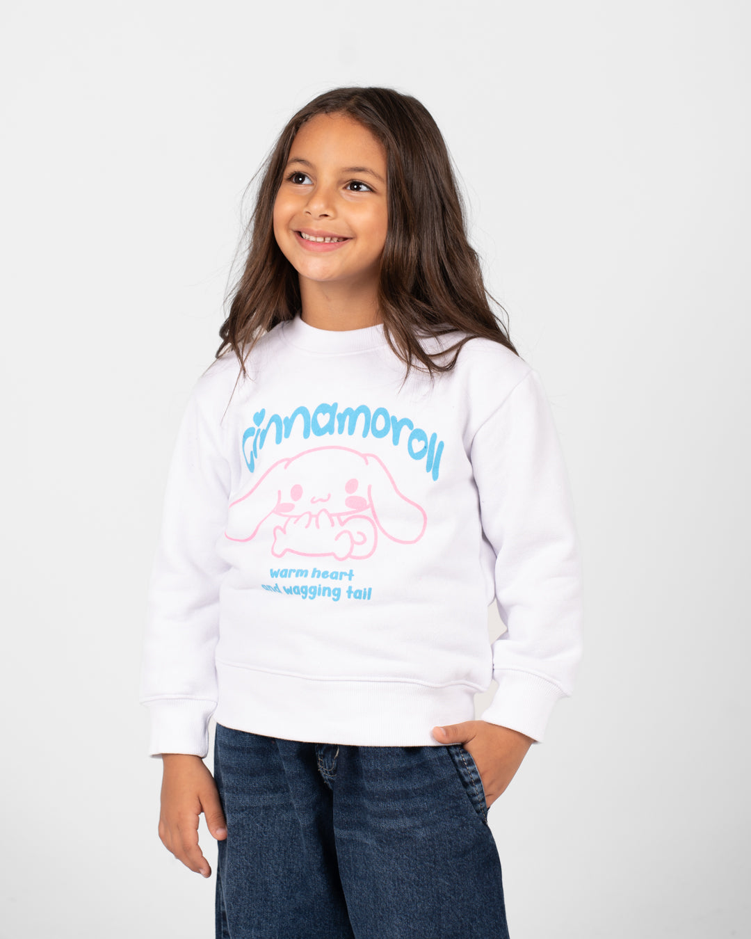 سويت شيرت بناتي برقبة دائرية