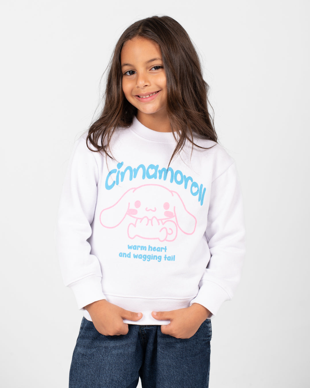 سويت شيرت بناتي برقبة دائرية