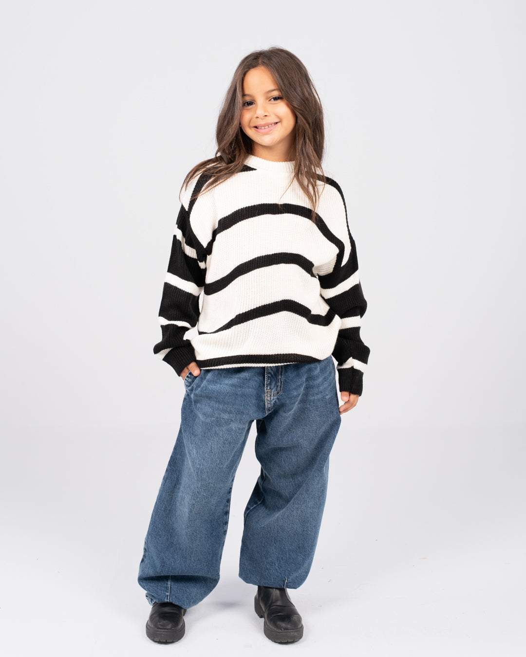 بلوفر مخطط للبنات