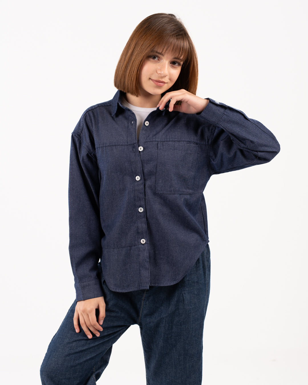 Girls Denim Blouse