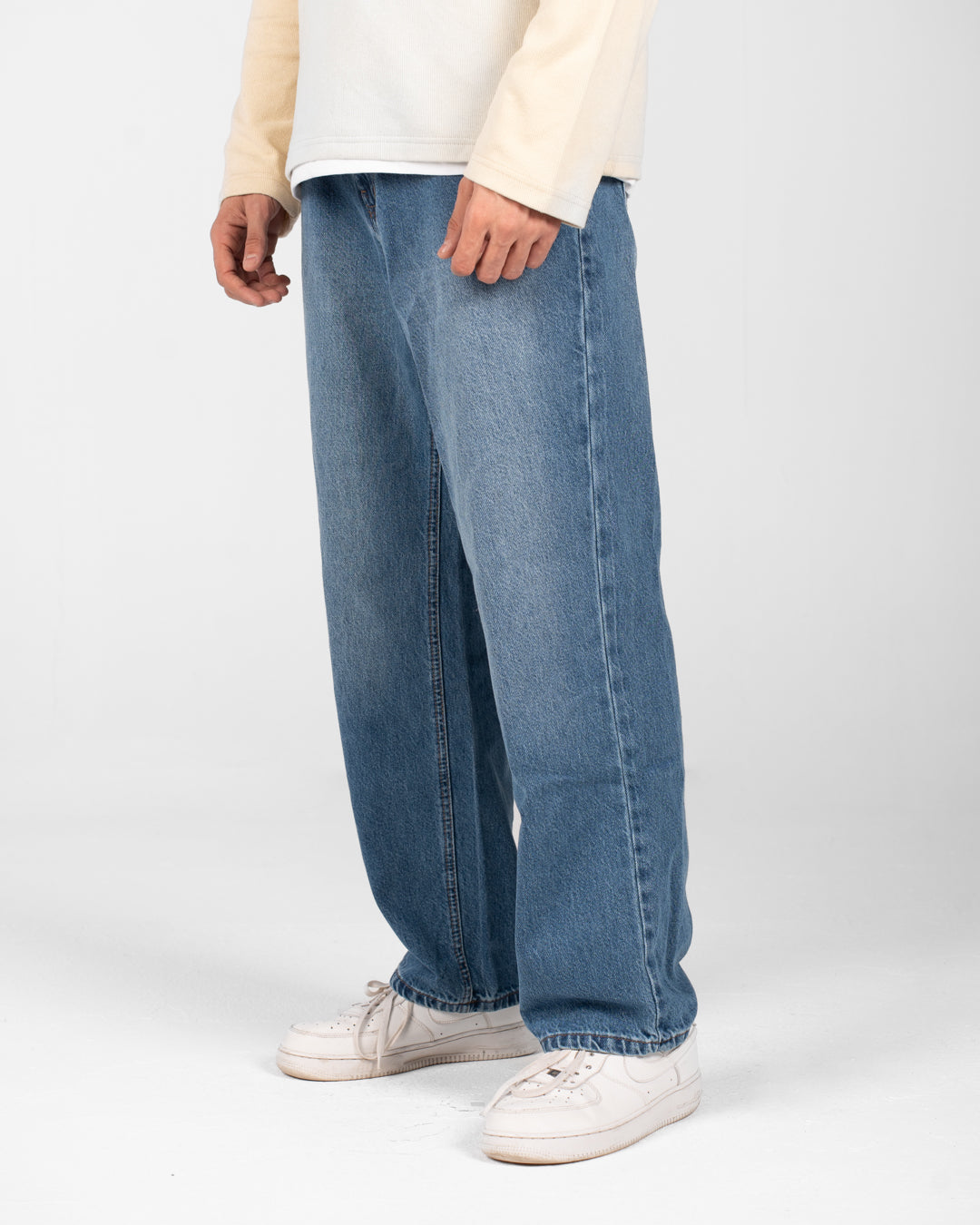 بنطلون جينز رجالي فضفاض