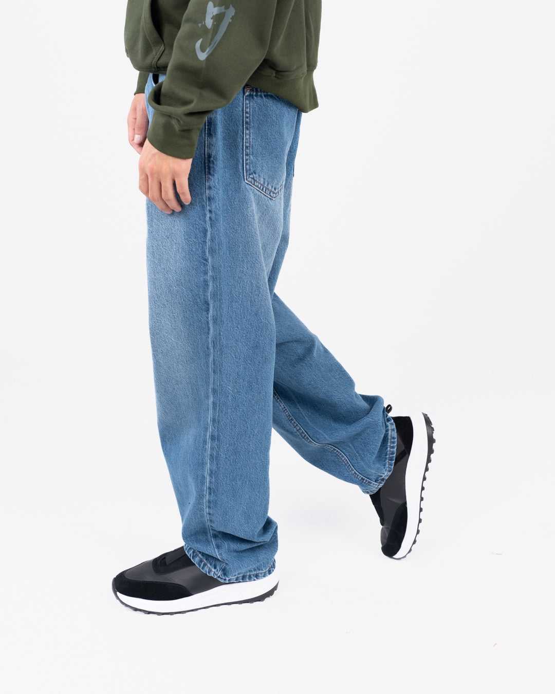 بنطلون جينز رجالي فضفاض