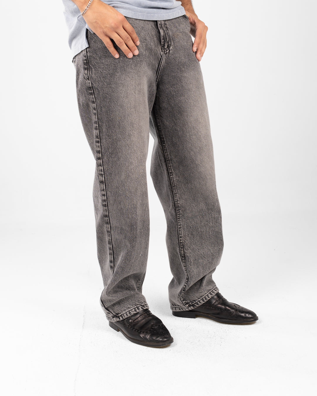 بنطلون جينز رجالي فضفاض