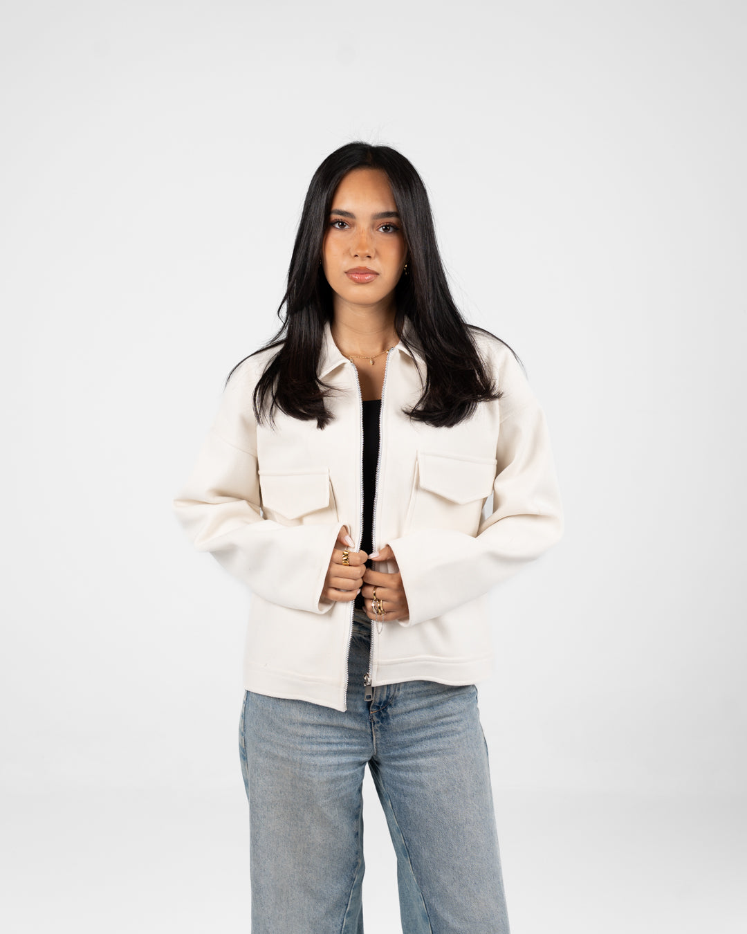 Women 2 Pockets Jacket