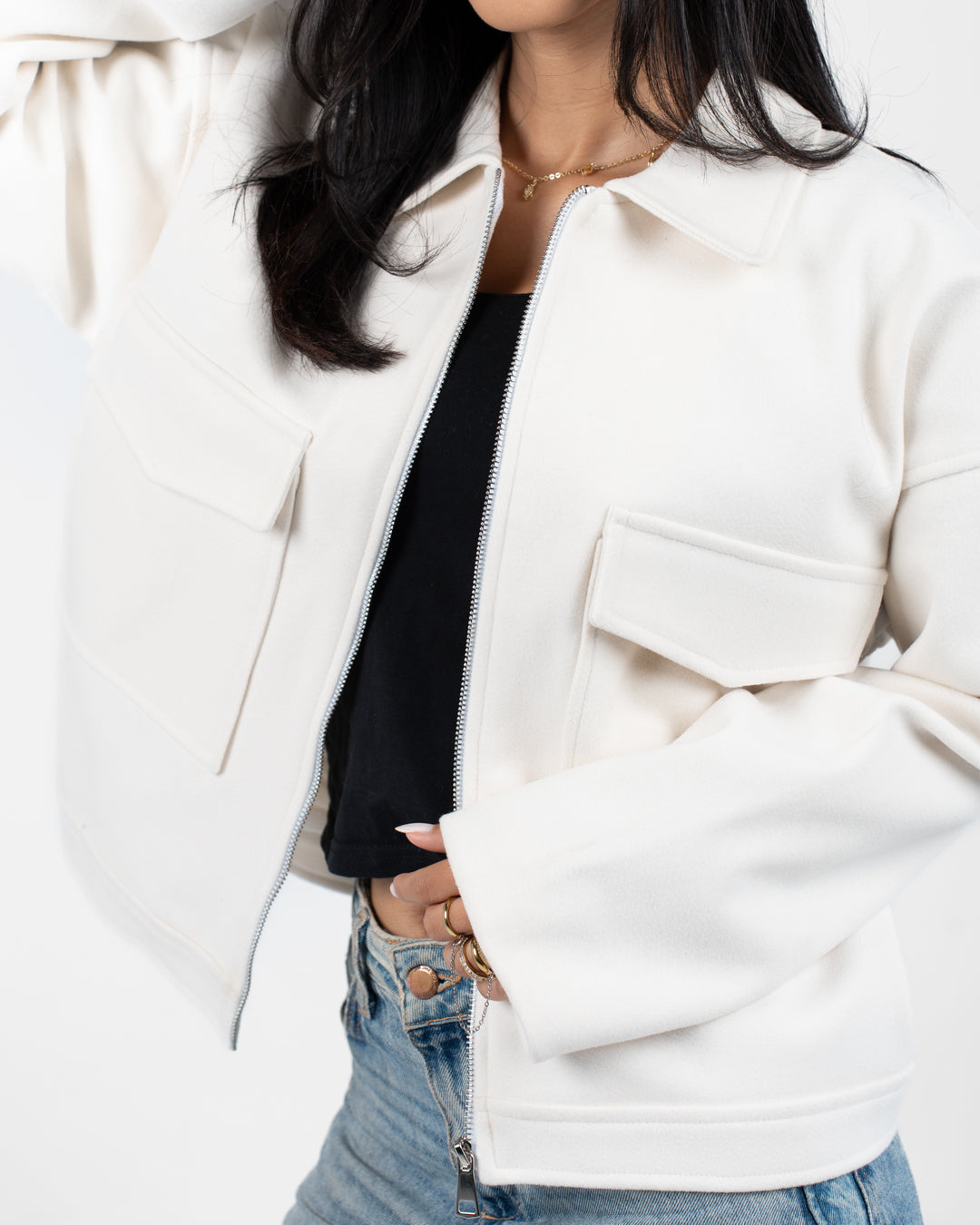 Women 2 Pockets Jacket