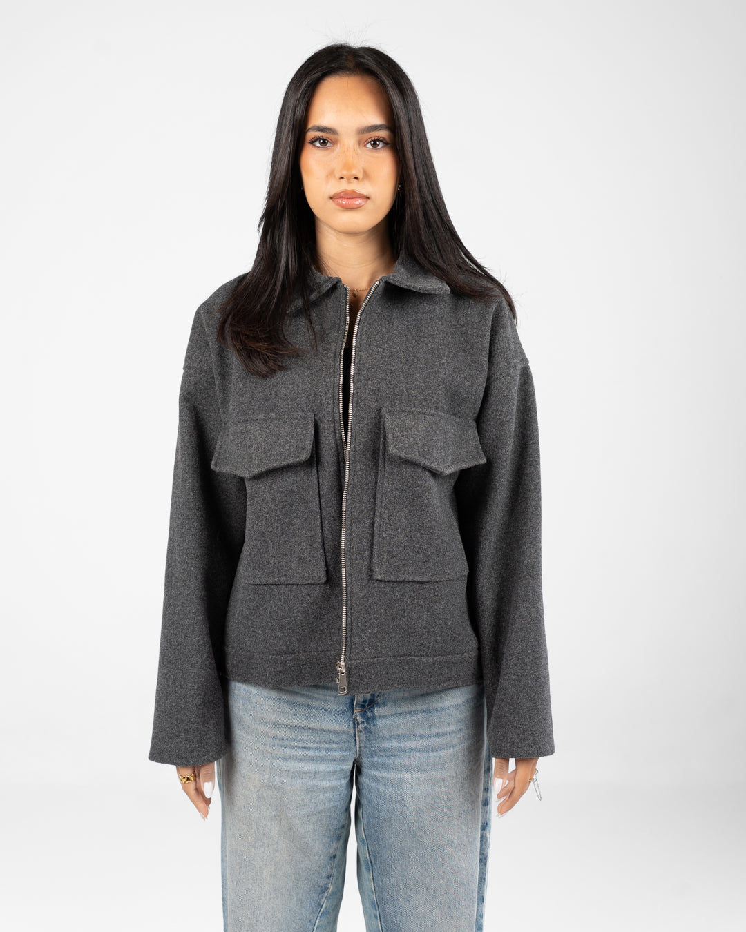 Women 2 Pockets Jacket