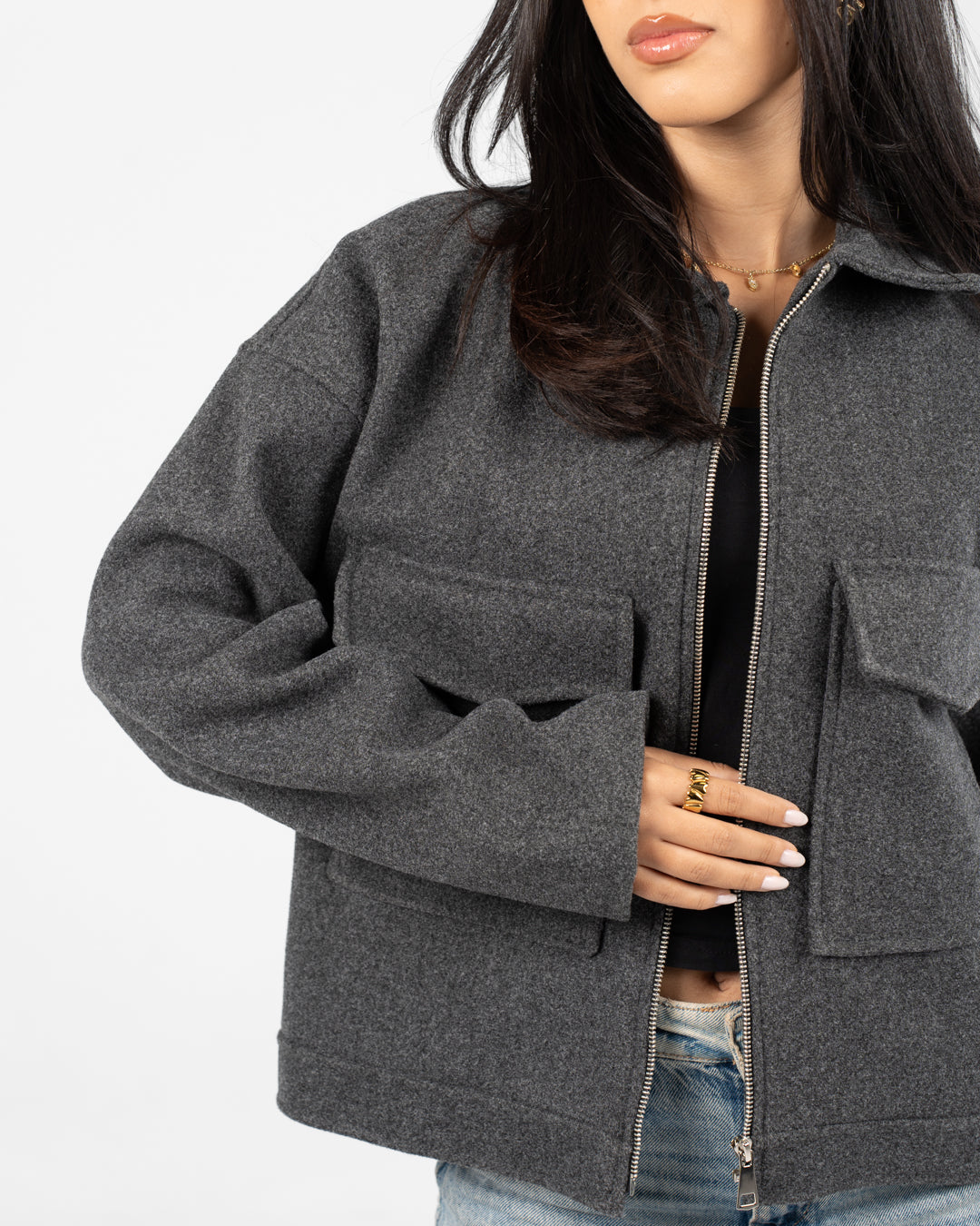 Women 2 Pockets Jacket