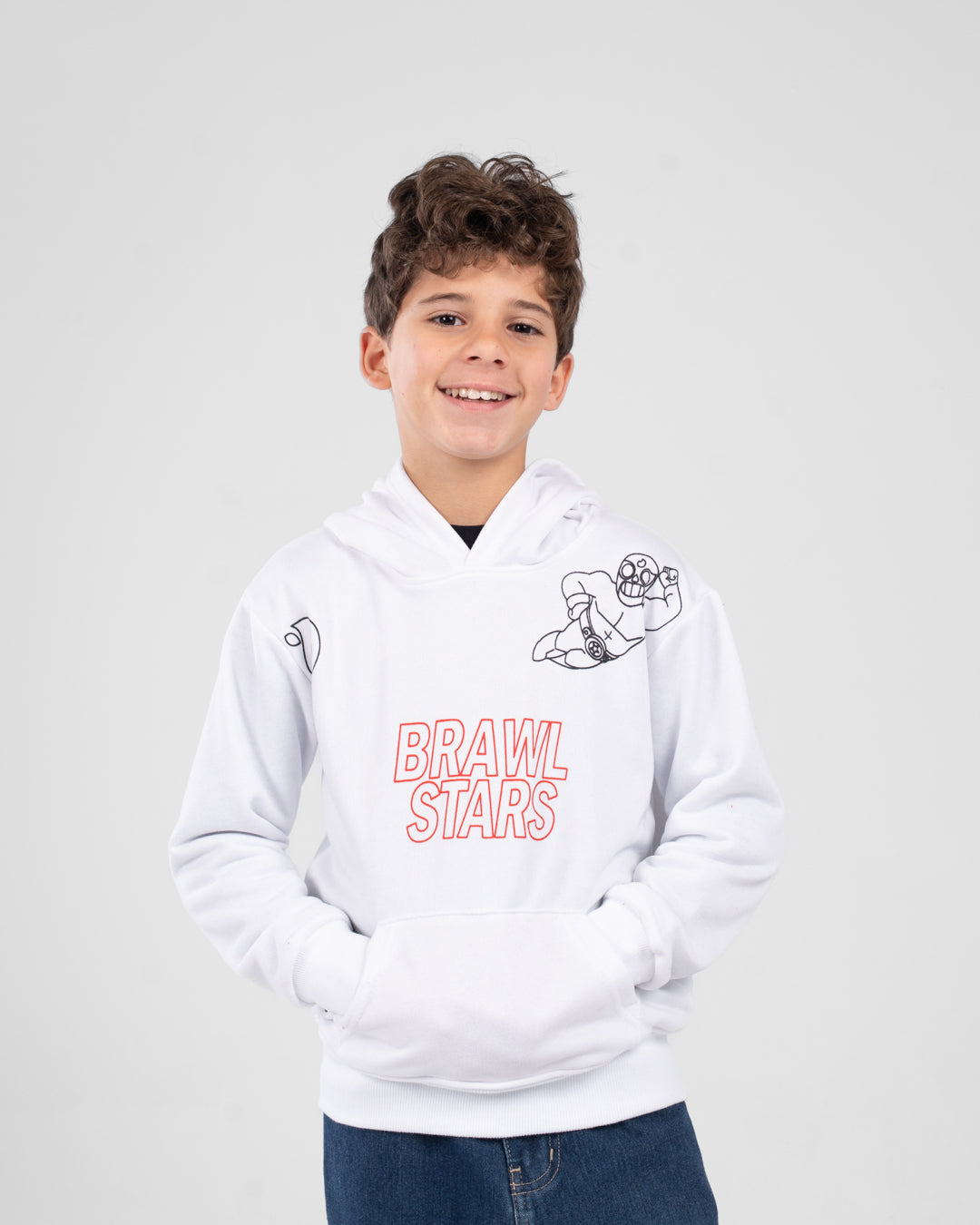 Boys Printed Sweatshirt With Hoodie