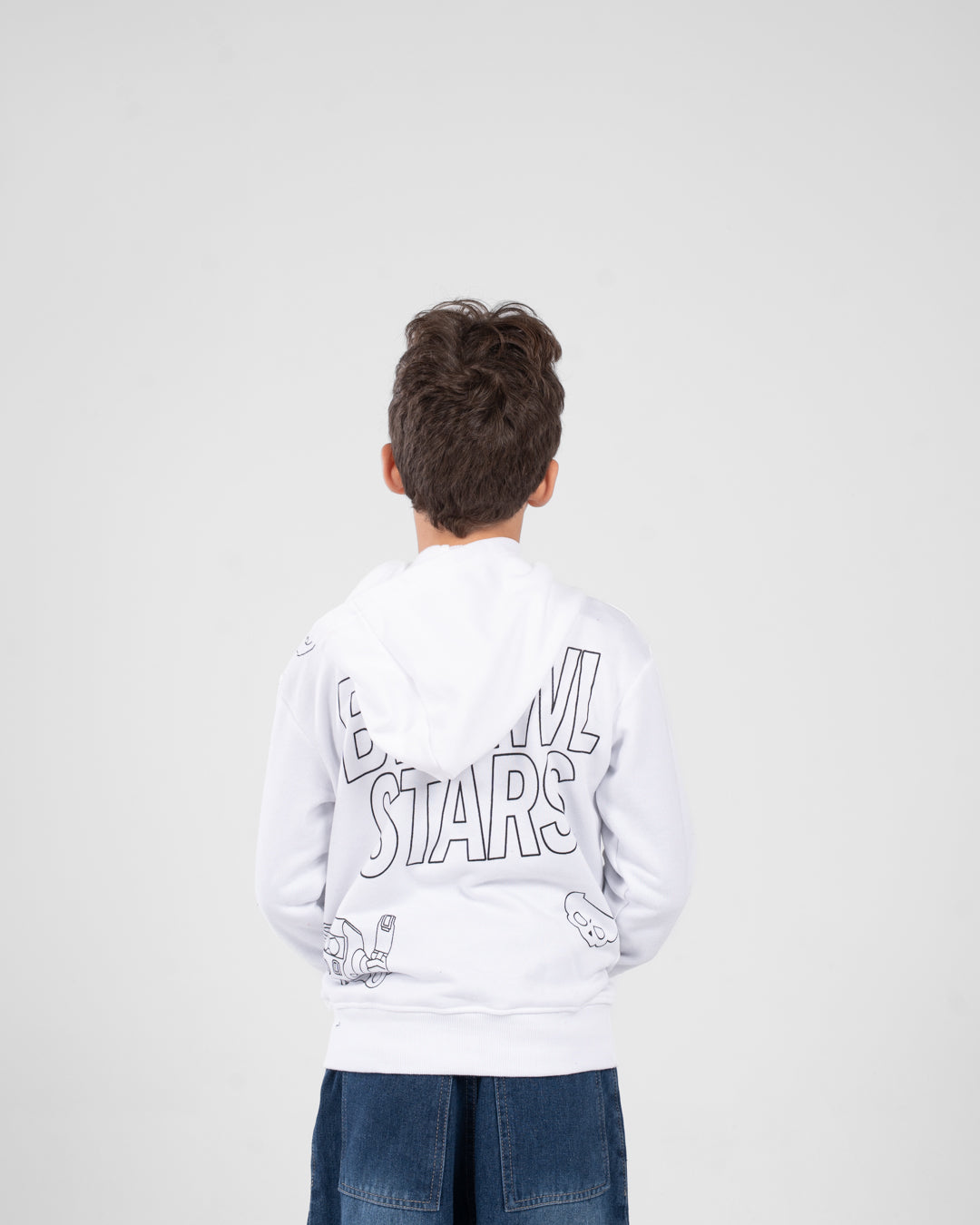 Boys Printed Sweatshirt With Hoodie