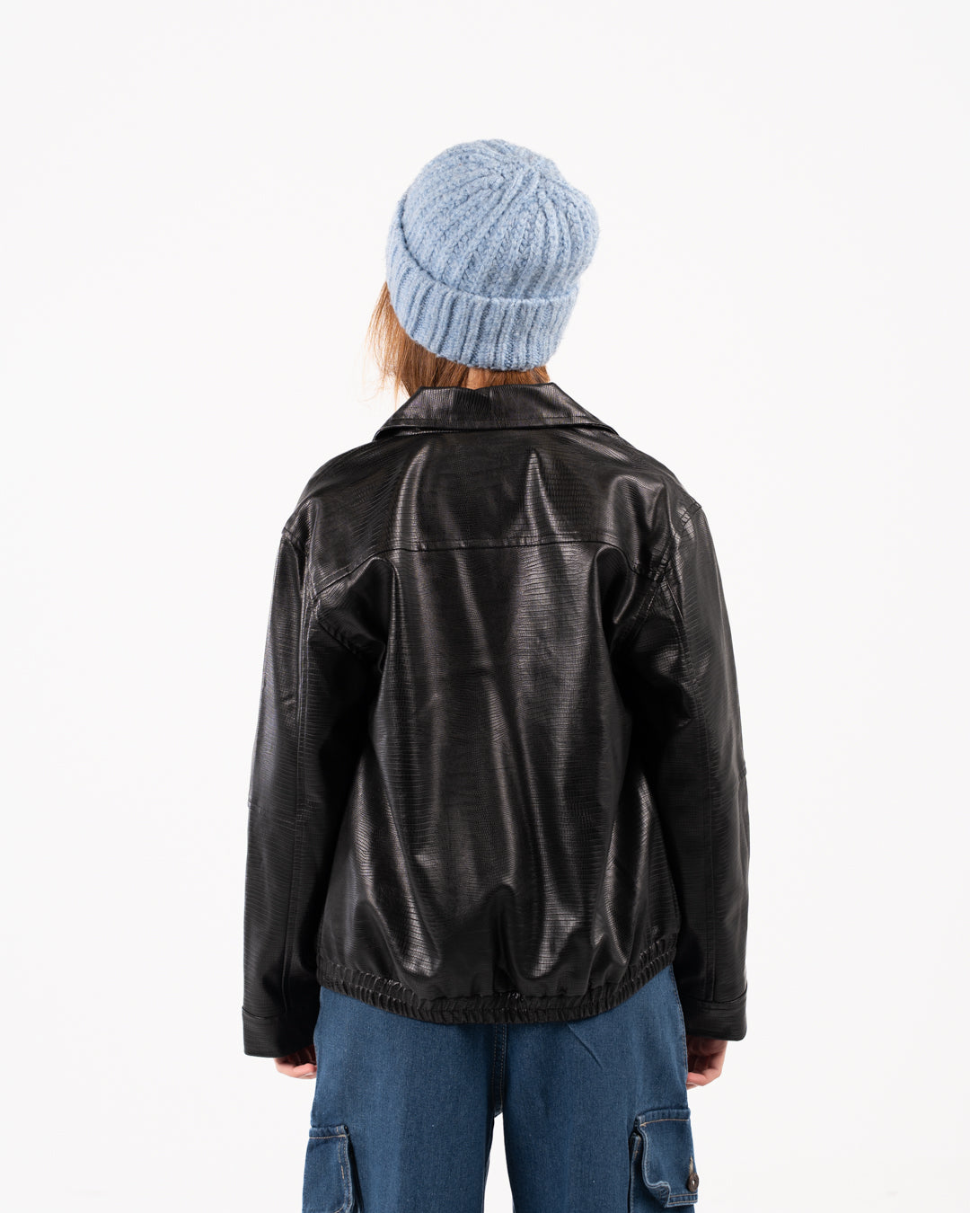 سترة جلدية للبنات