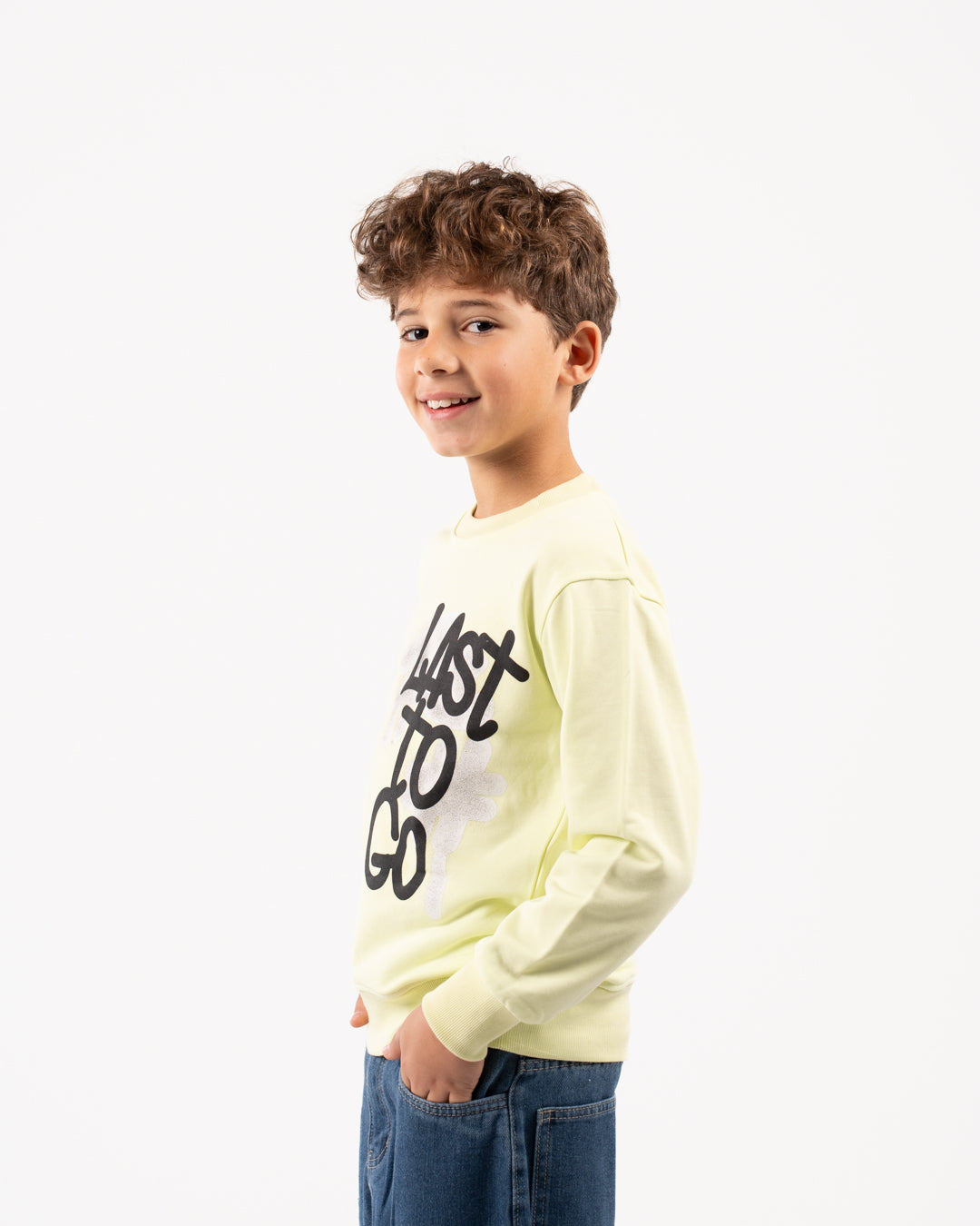 Printed Boys Crewneck Sweatshirt