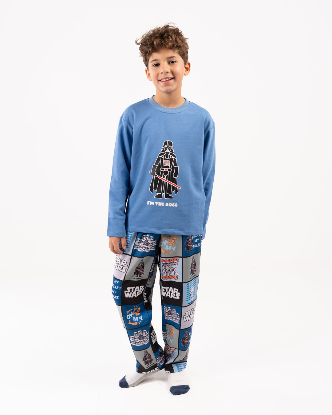 Printed Boys Crewneck Pajamas