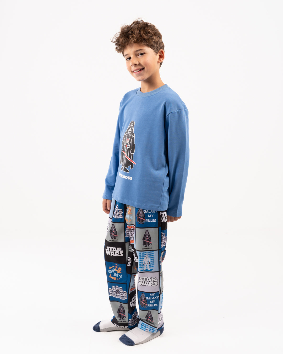 Printed Boys Crewneck Pajamas