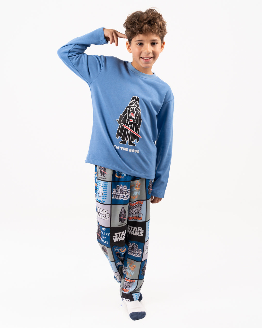 Printed Boys Crewneck Pajamas