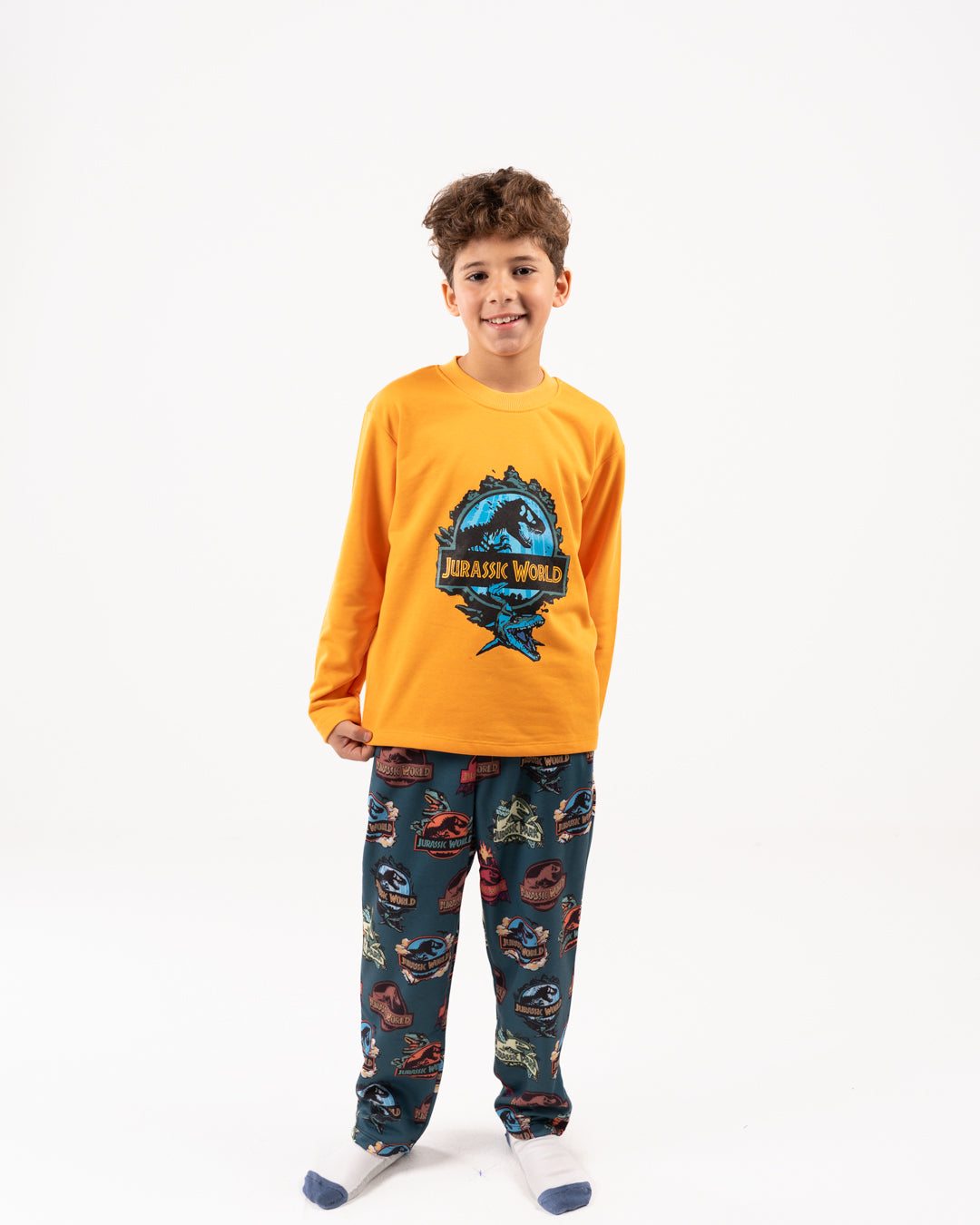Printed Boys Crewneck Pajamas