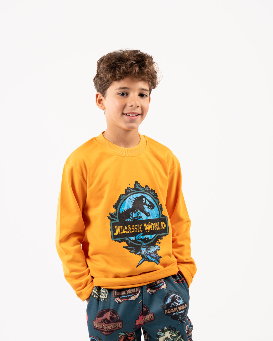 Printed Boys Crewneck Pajamas