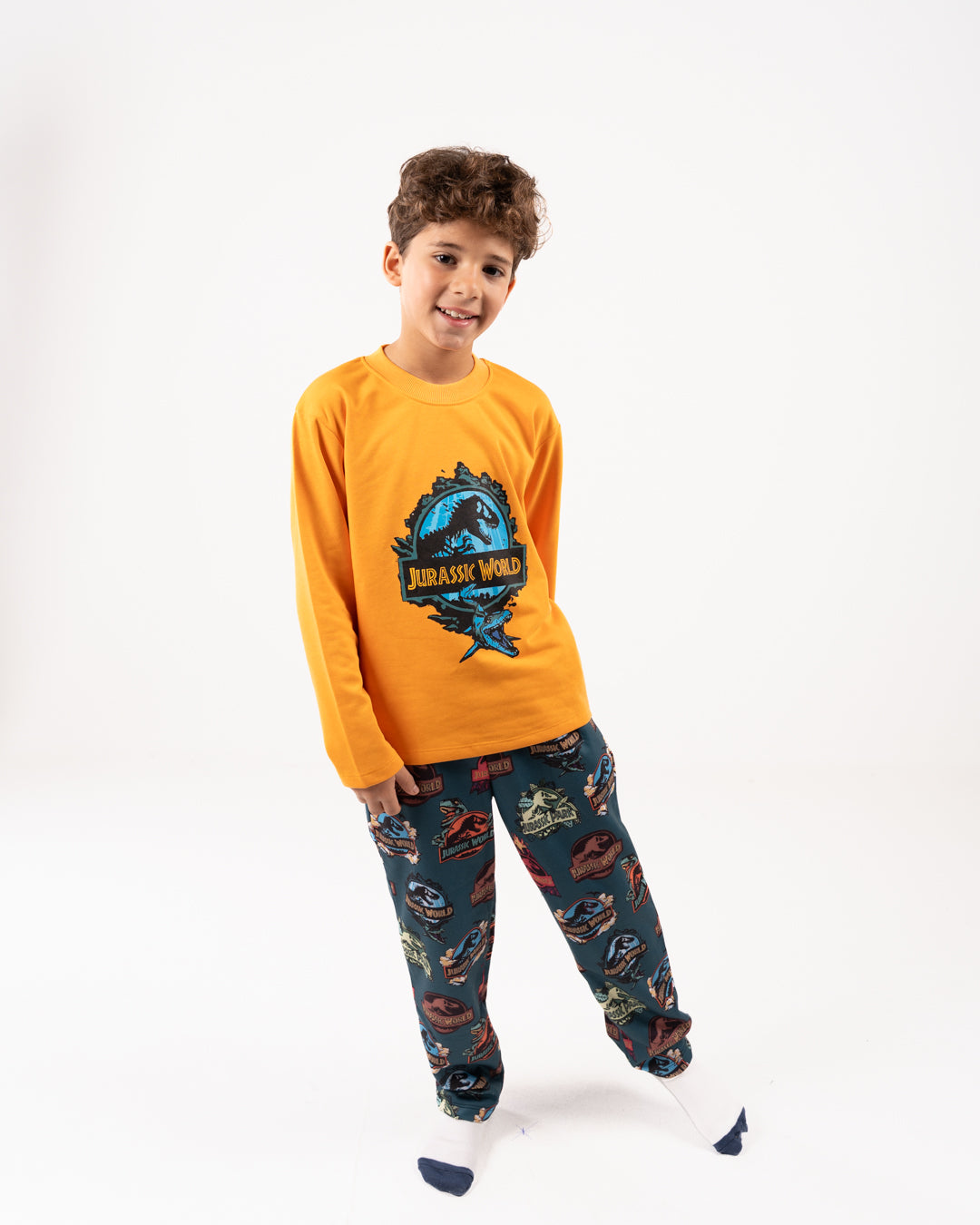Printed Boys Crewneck Pajamas