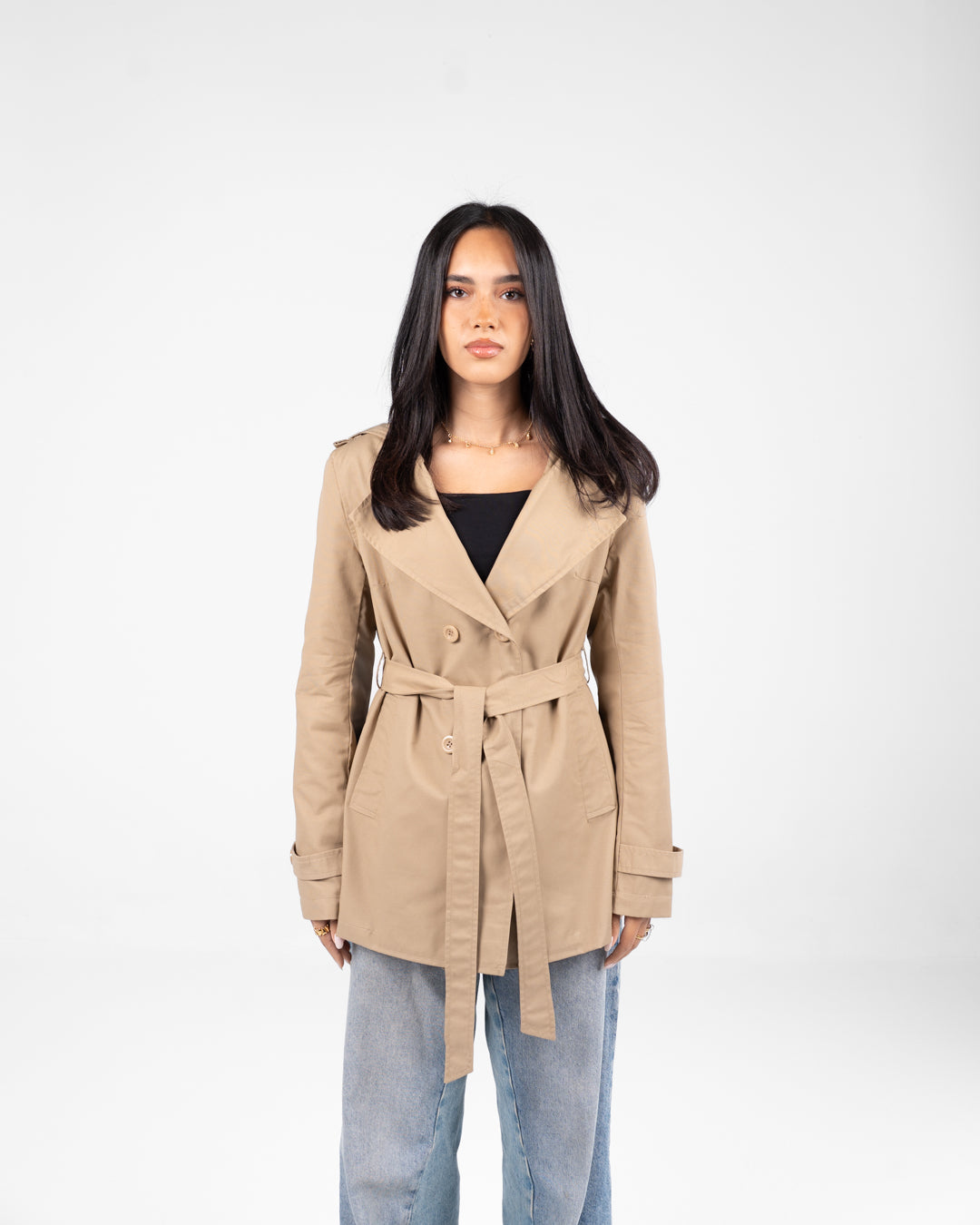 Women Gabardine Hoodie Jacket