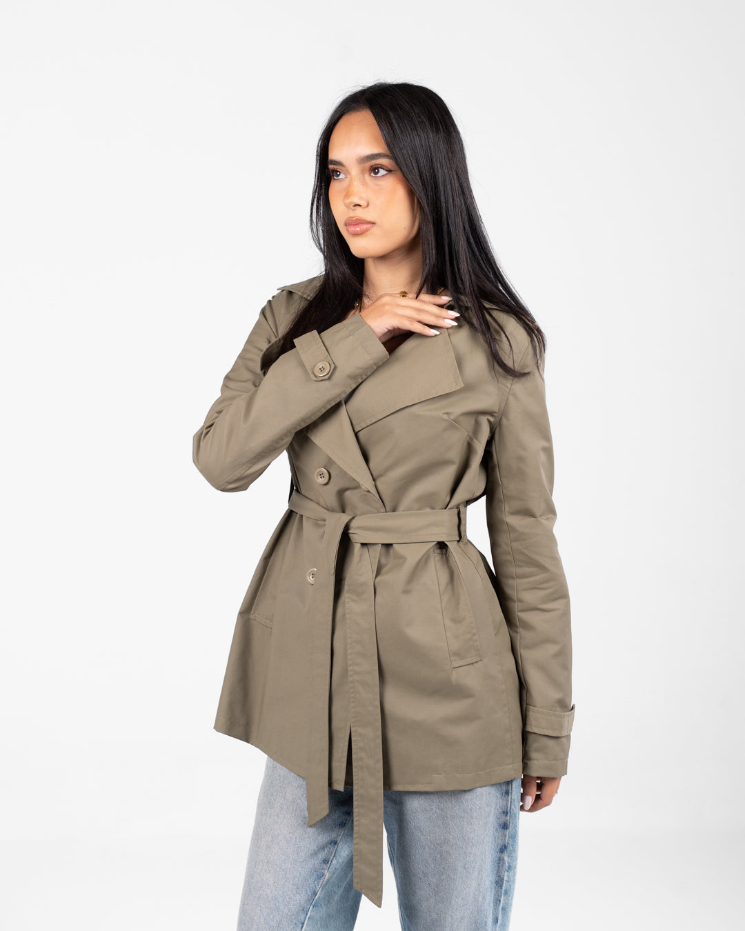 Women Gabardine Hoodie Jacket