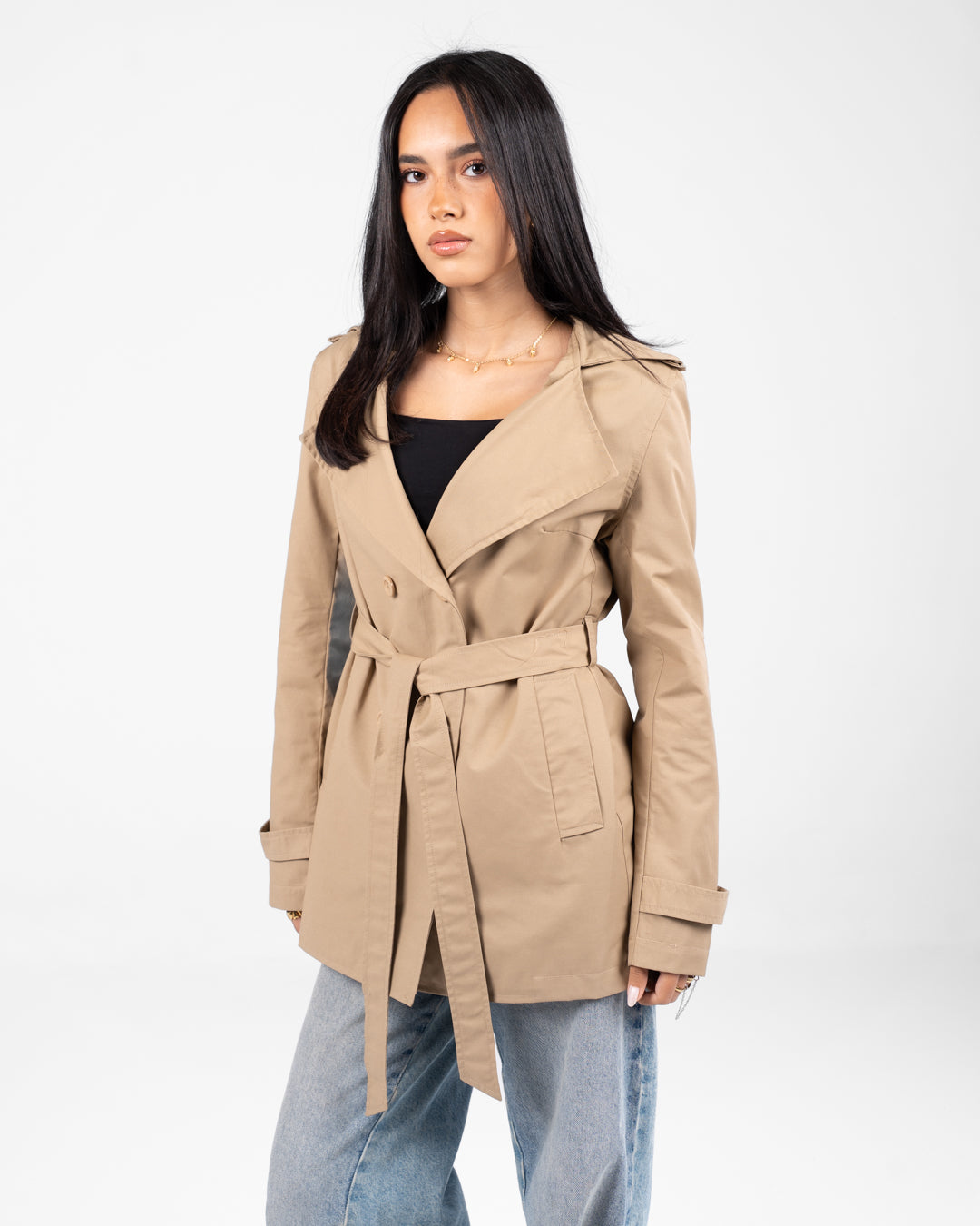 Women Gabardine Hoodie Jacket