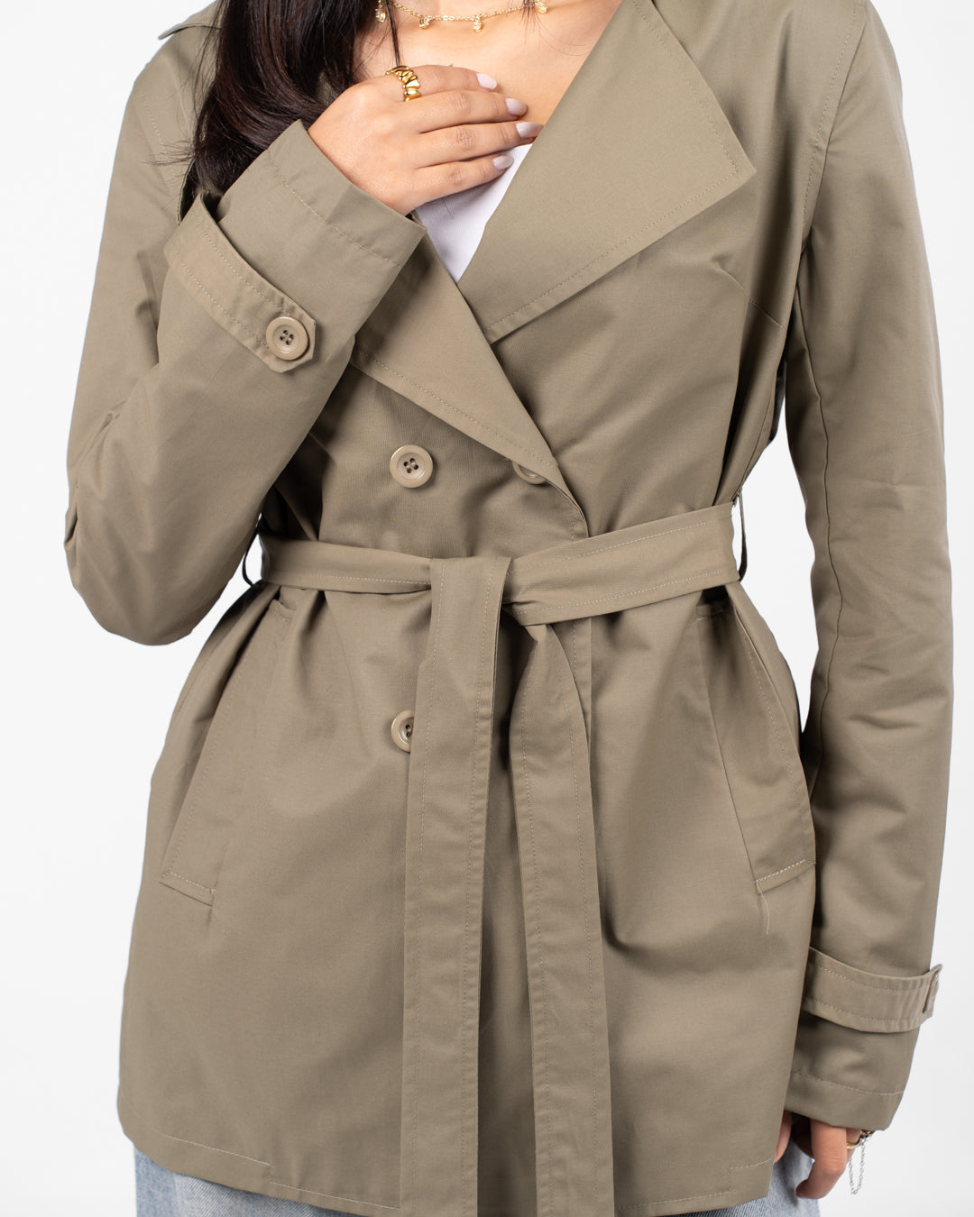 Women Gabardine Hoodie Jacket