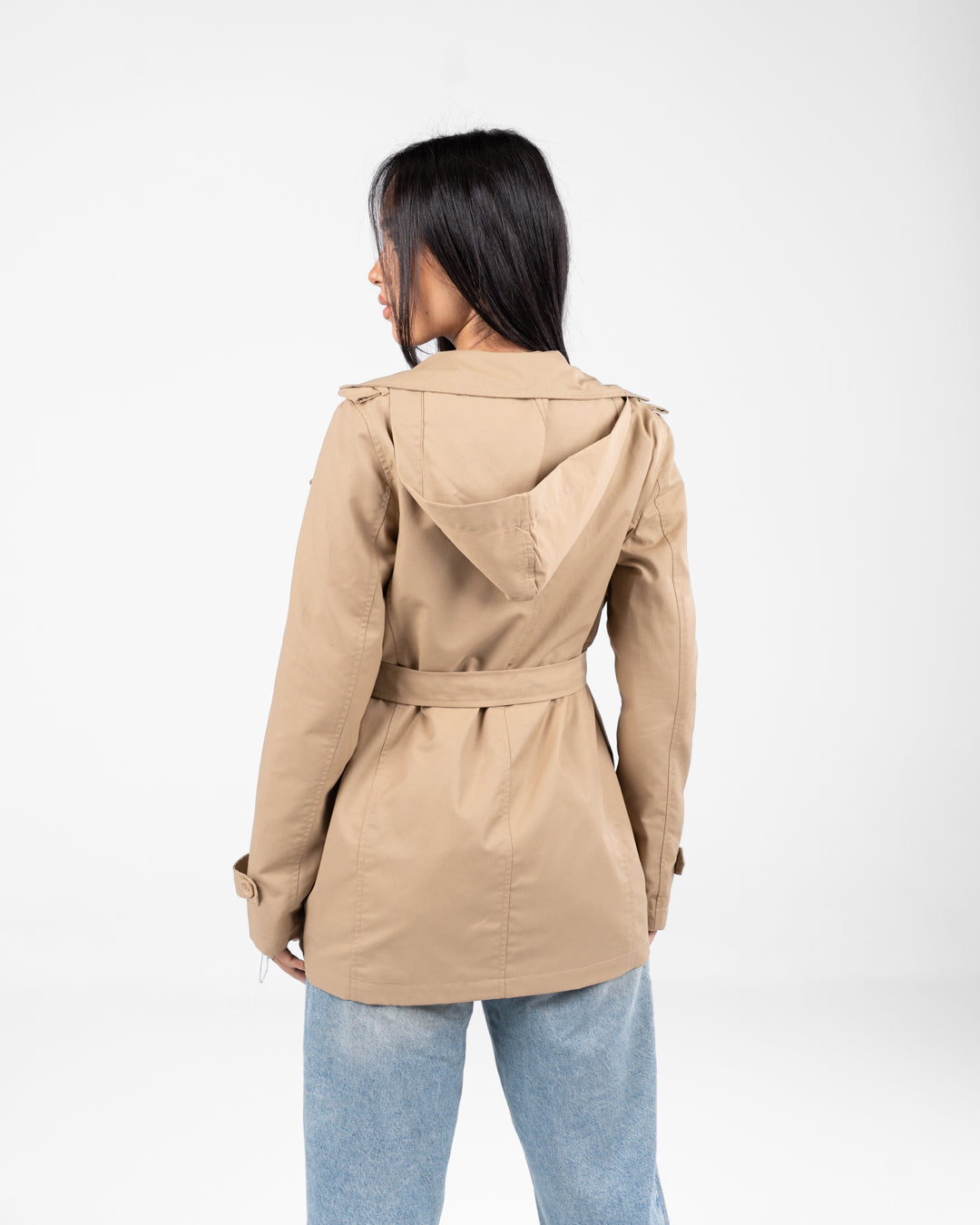 Women Gabardine Hoodie Jacket