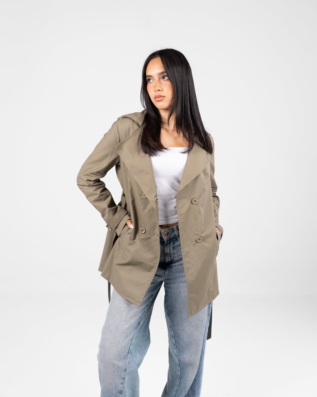 Women Gabardine Hoodie Jacket