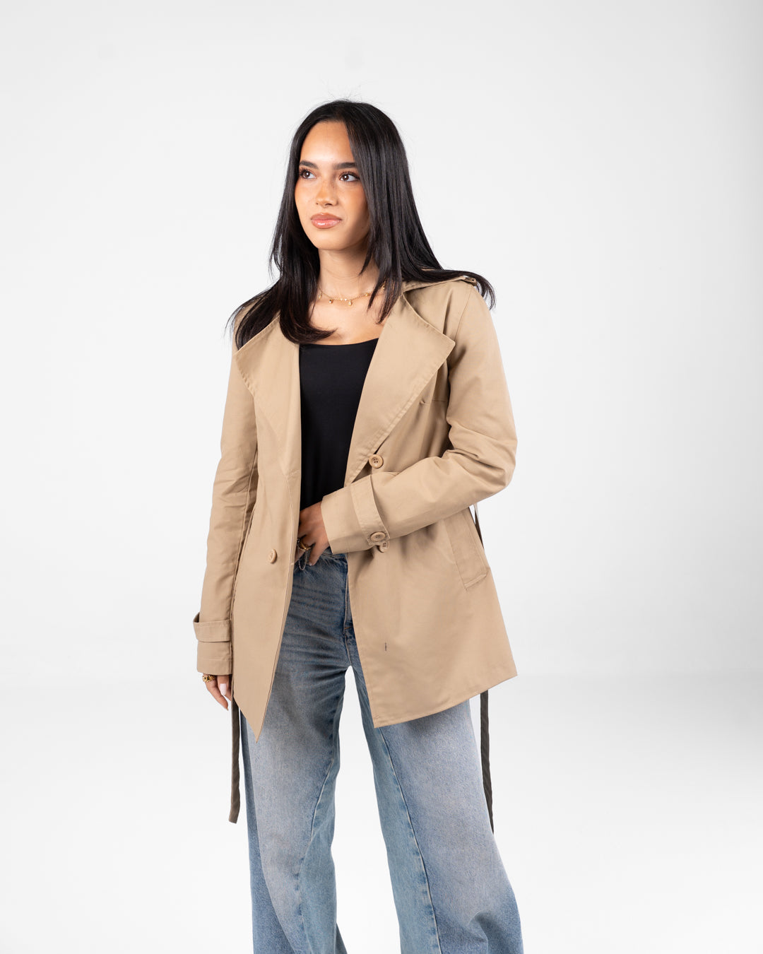 Women Gabardine Hoodie Jacket