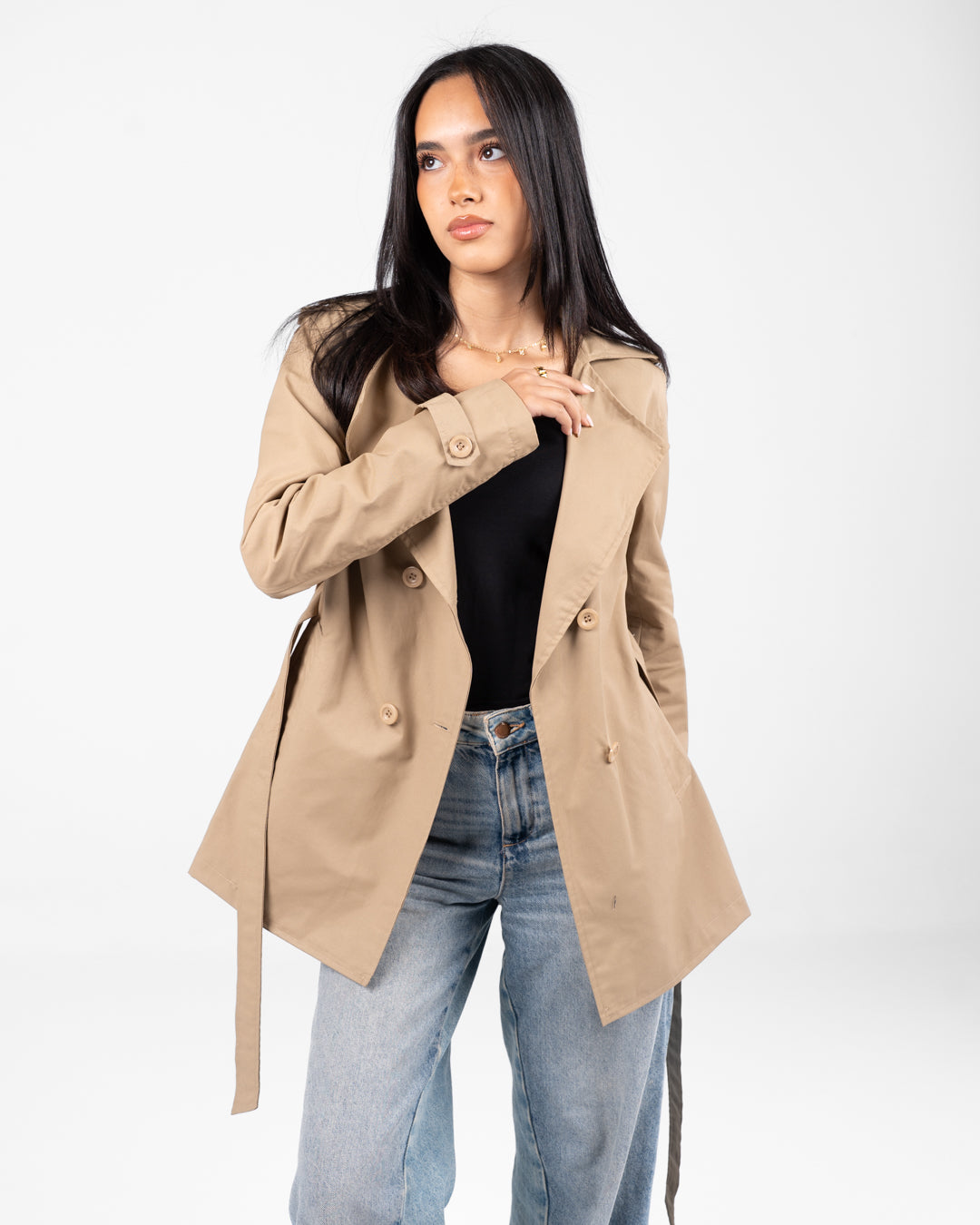Women Gabardine Hoodie Jacket