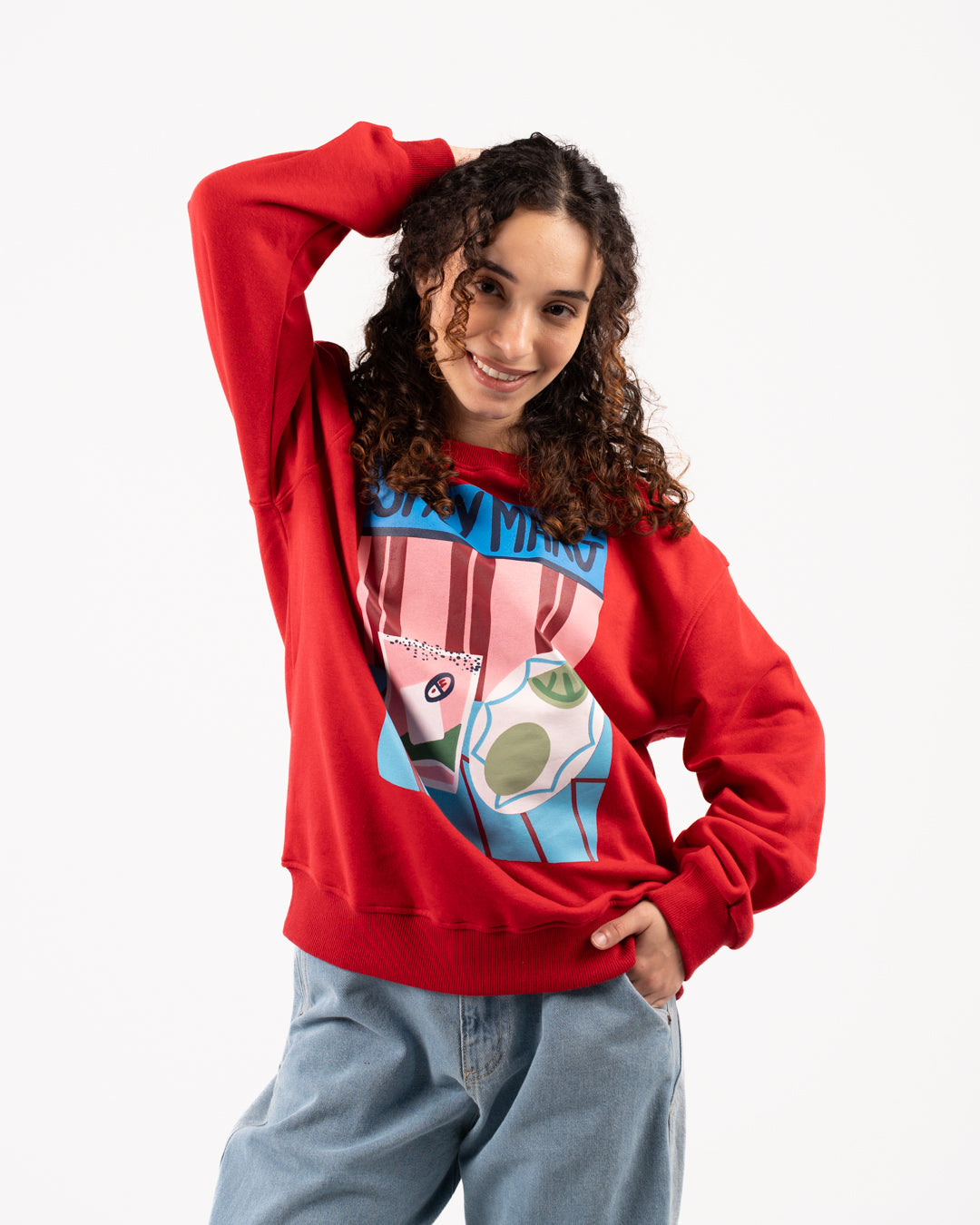 سويت شيرت نسائي مطبوع