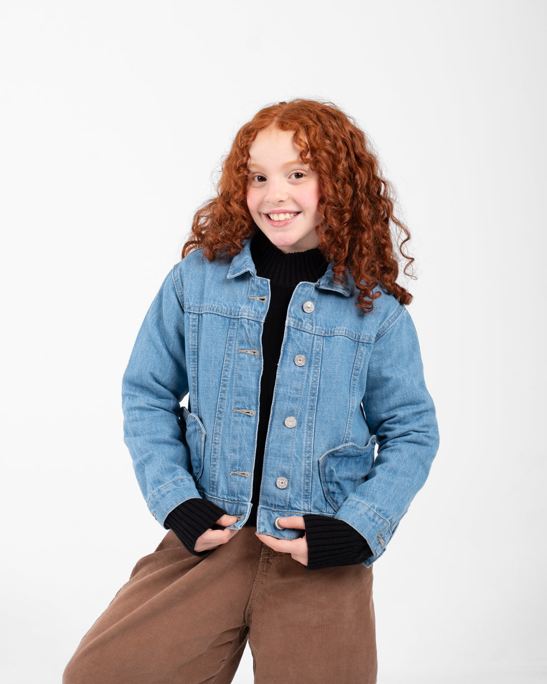 Girls Jeans Jacket With Pocket
