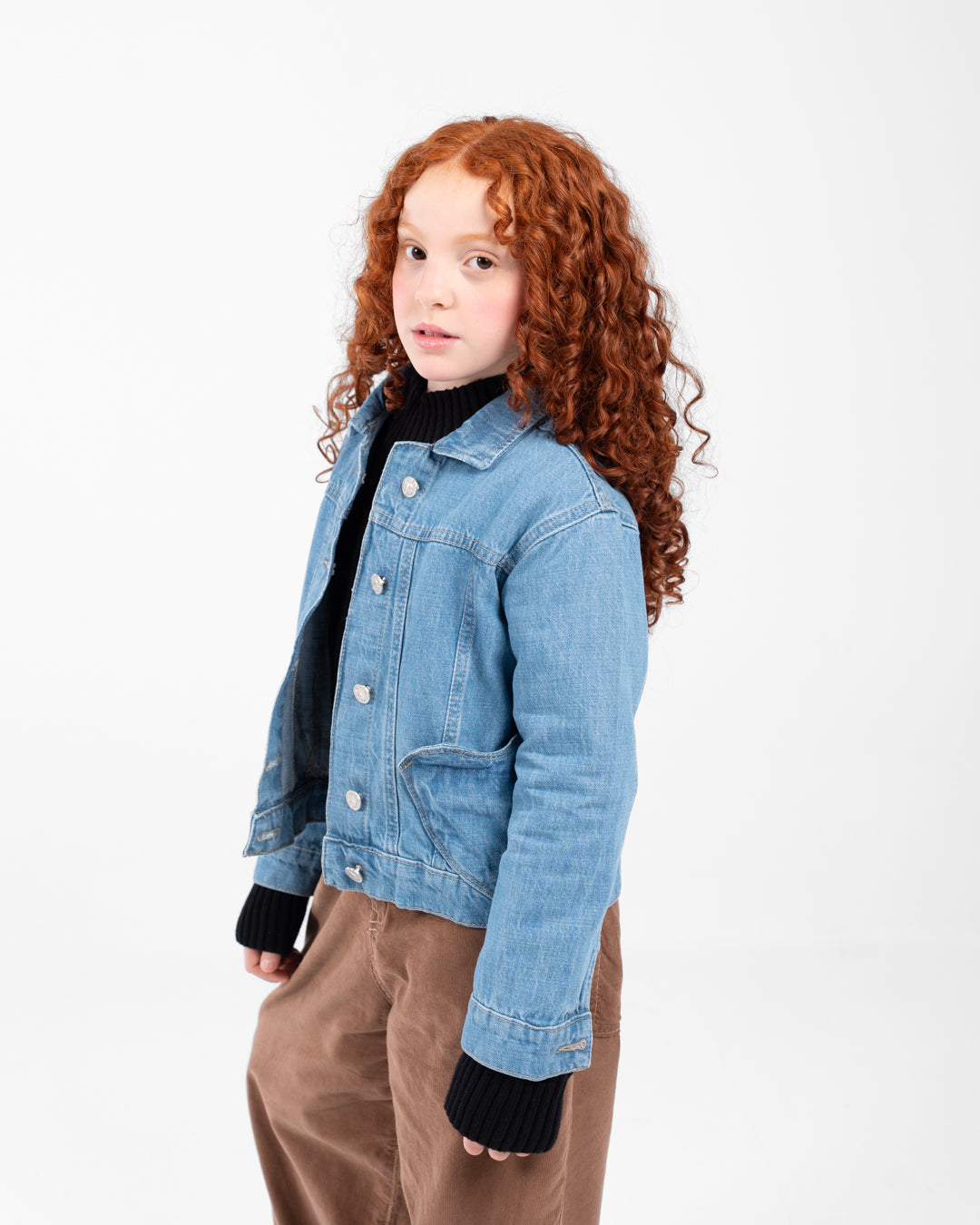 Girls Jeans Jacket With Pocket