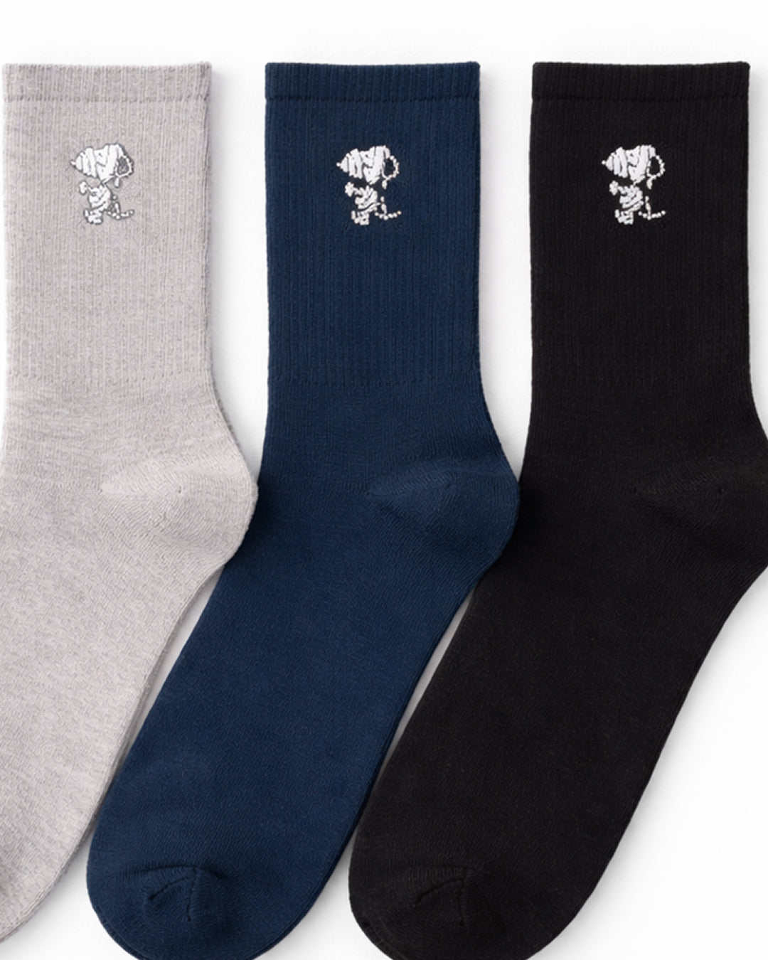 Men Stripped Long Leg Cotton Socks Pack3