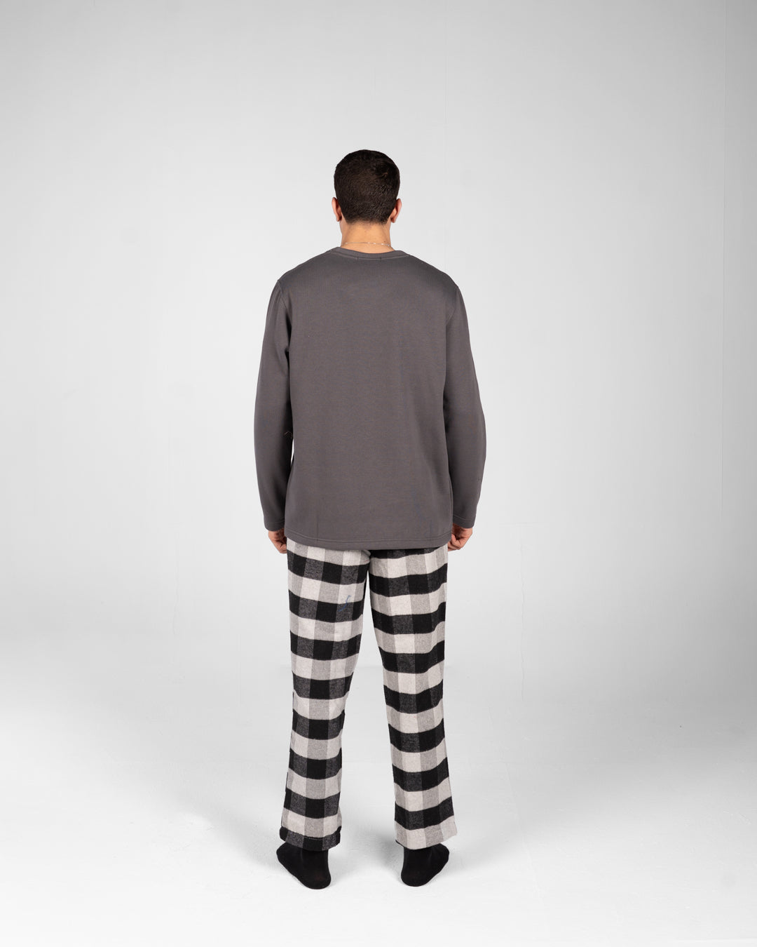 Men Pyjamas Plaid Pants