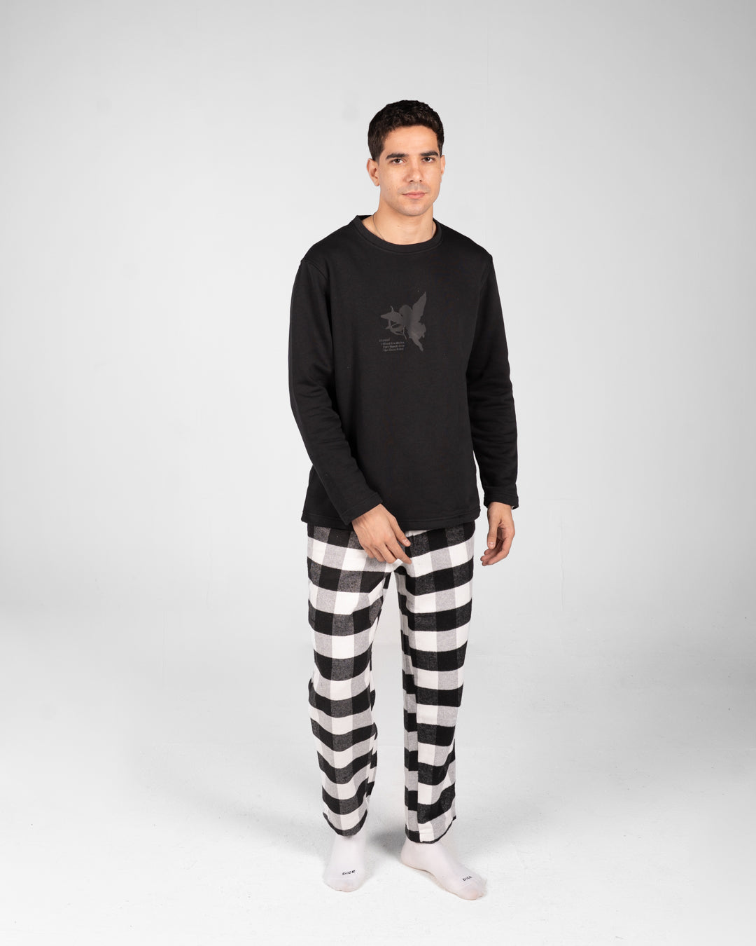 Men Pyjamas Plaid Pants