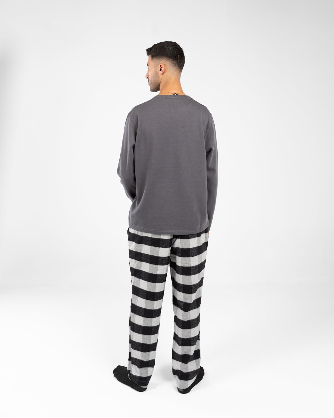 Men Pyjamas Plaid Pants