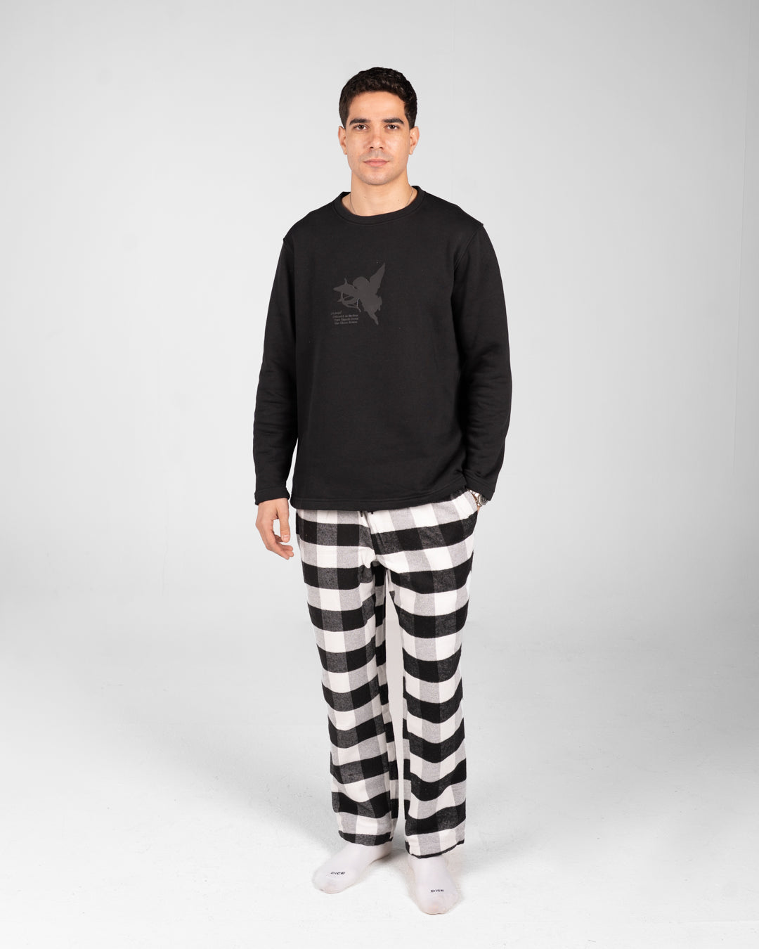 Men Pyjamas Plaid Pants