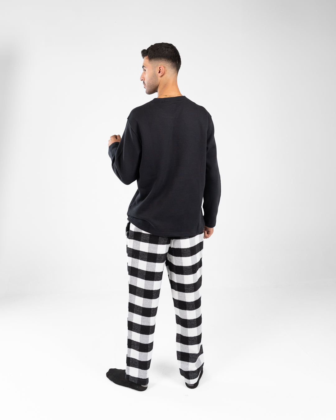 Men Pyjamas Plaid Pants