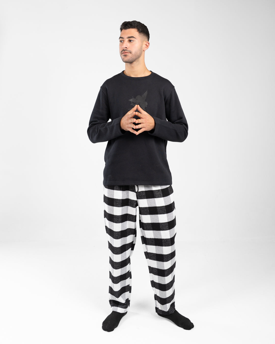 Men Pyjamas Plaid Pants