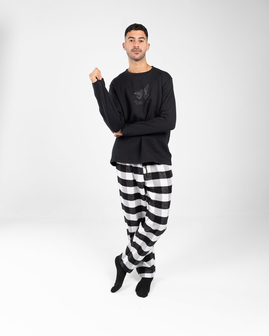 Men Pyjamas Plaid Pants