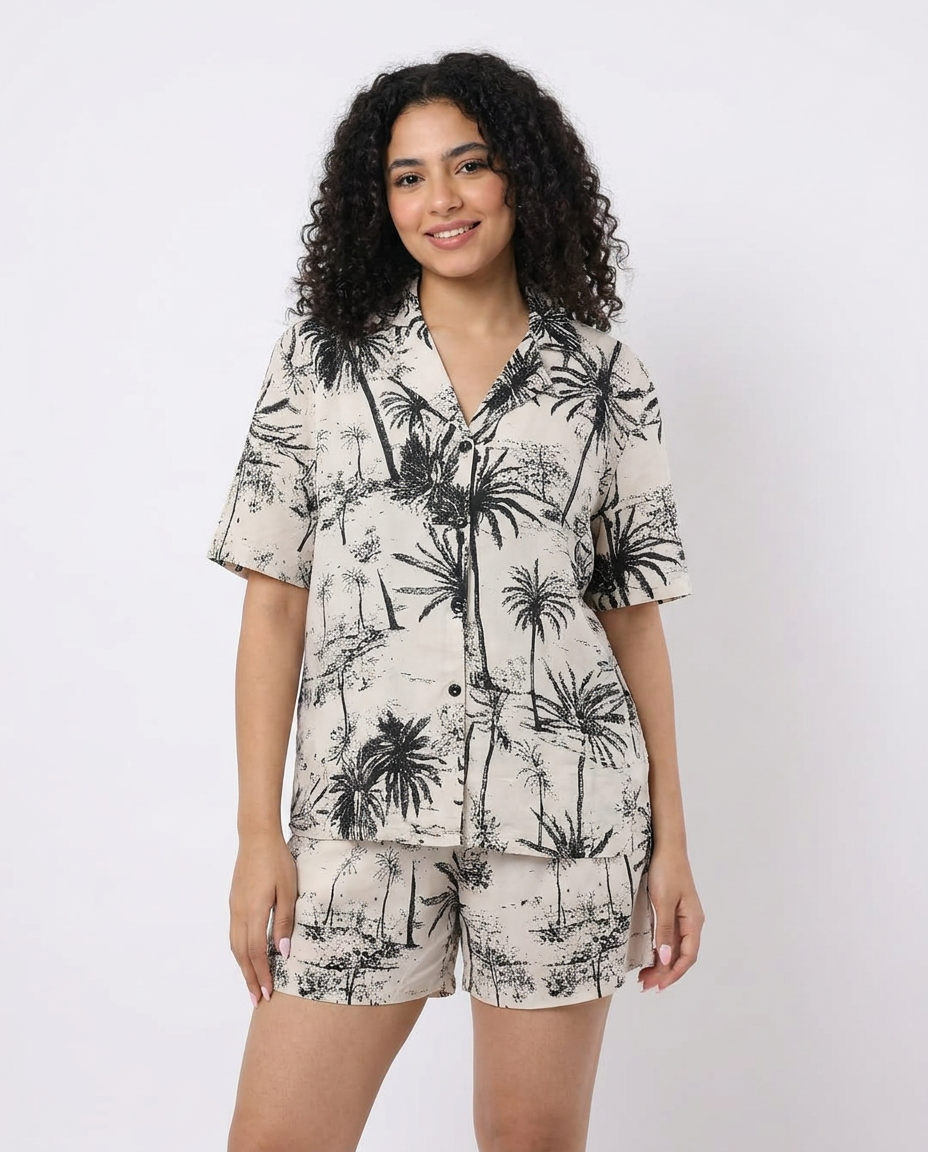 Women Half Sleeves Top Pyjama W/Short