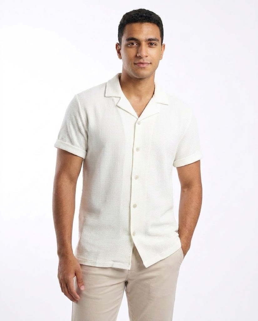Men Half Sleeves Pattren Casual Shirt