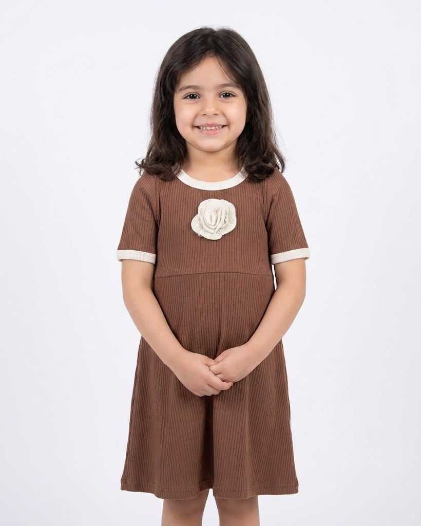 Girls Half Sleeves Dress
