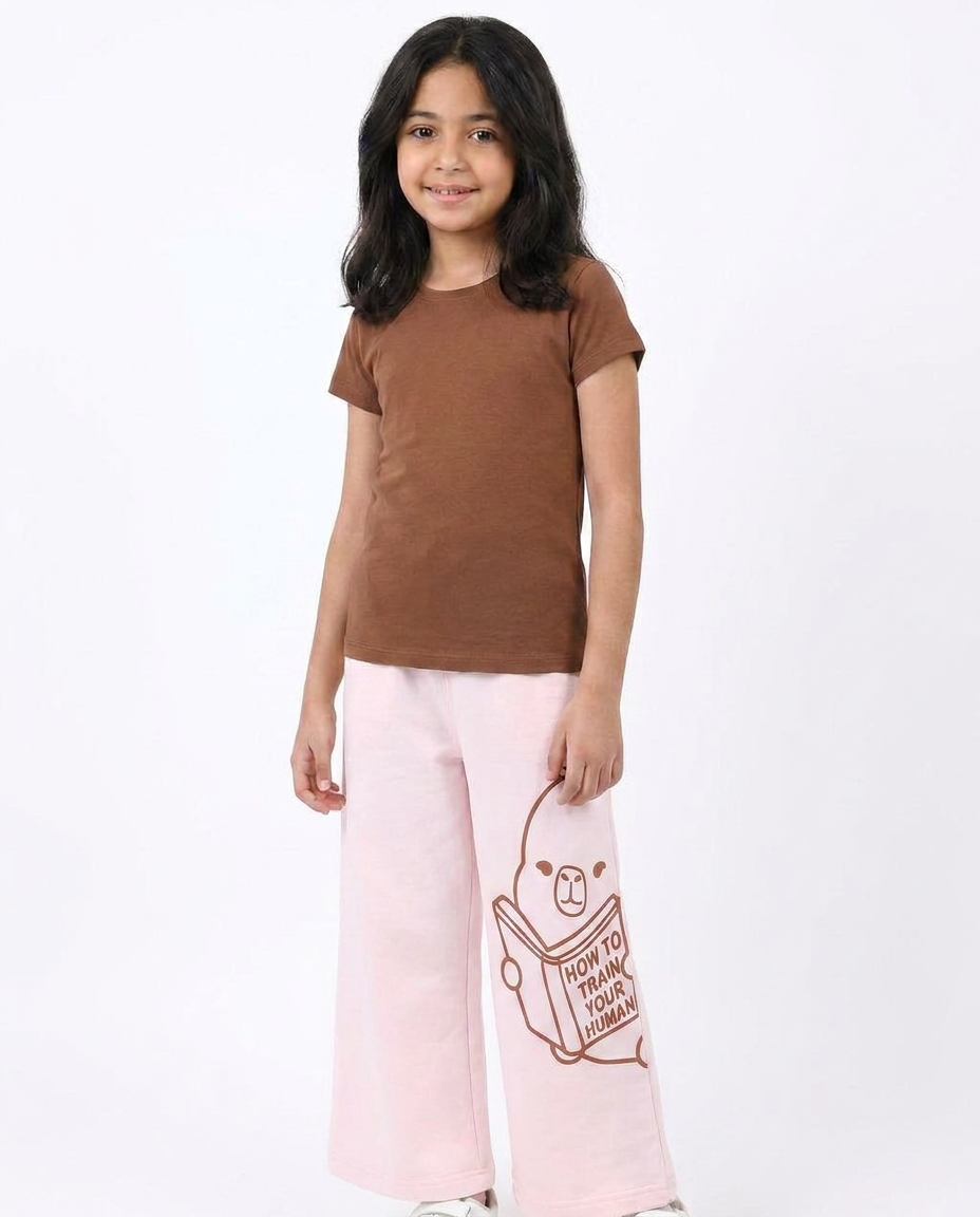 Girls Printed Wide Leg Pant