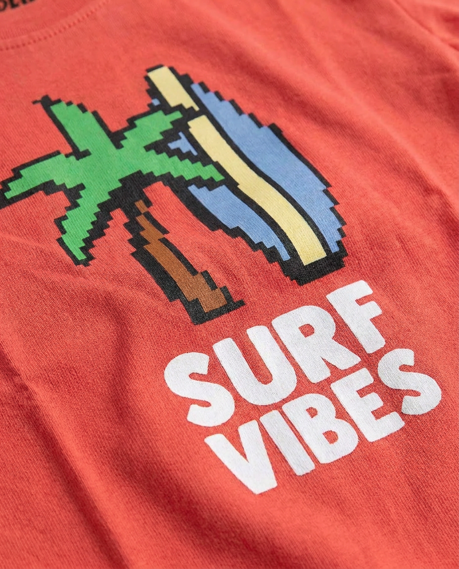 Boys Printed Surf Vibes Half Sleeves T-shirt