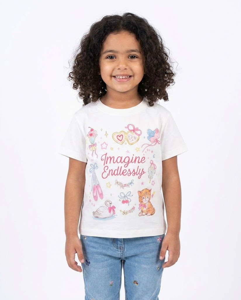 Printed Imagine Half Sleeves T-shirt